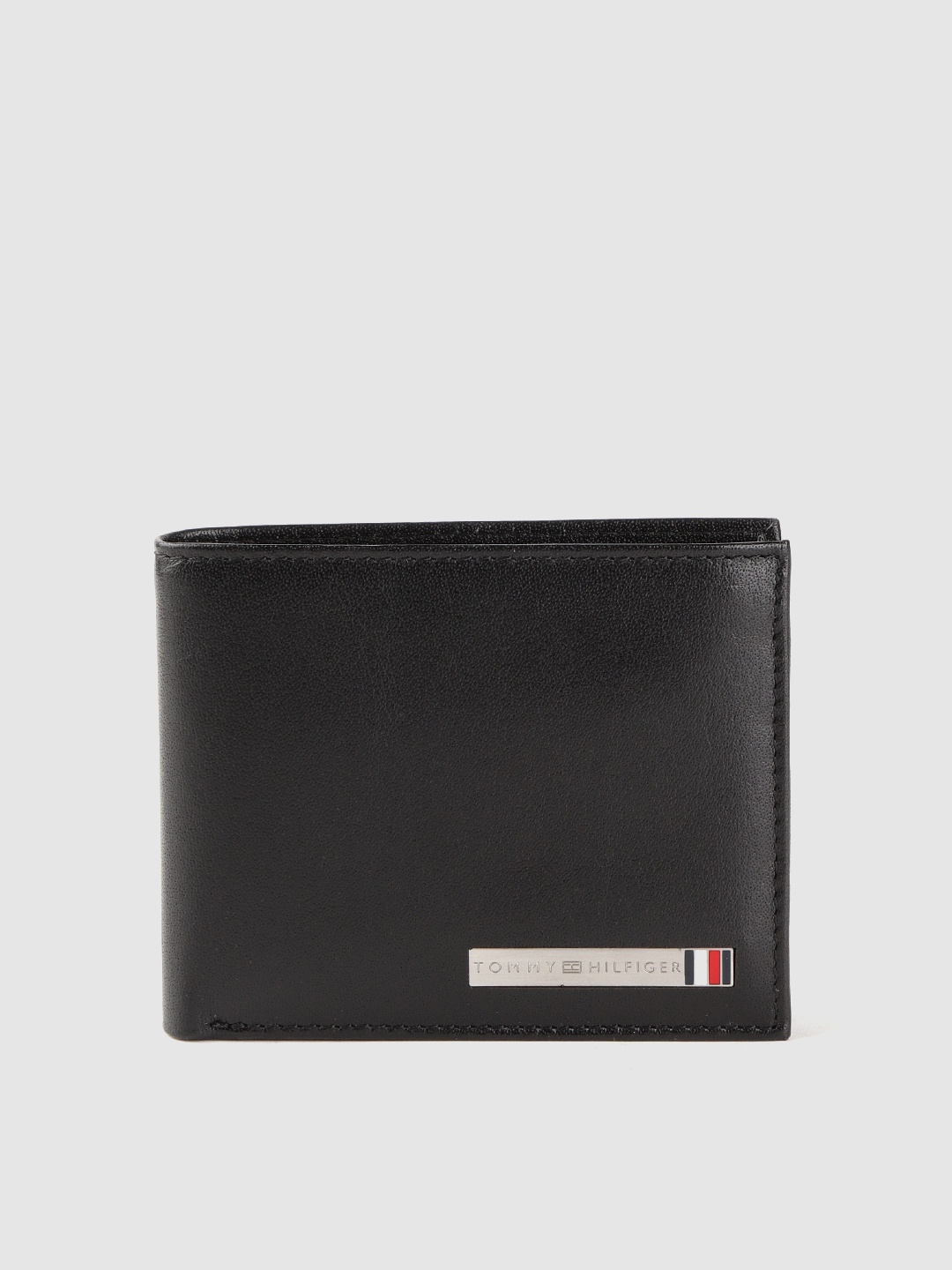 

Tommy Hilfiger Men Black Solid Leather Two Fold Wallet