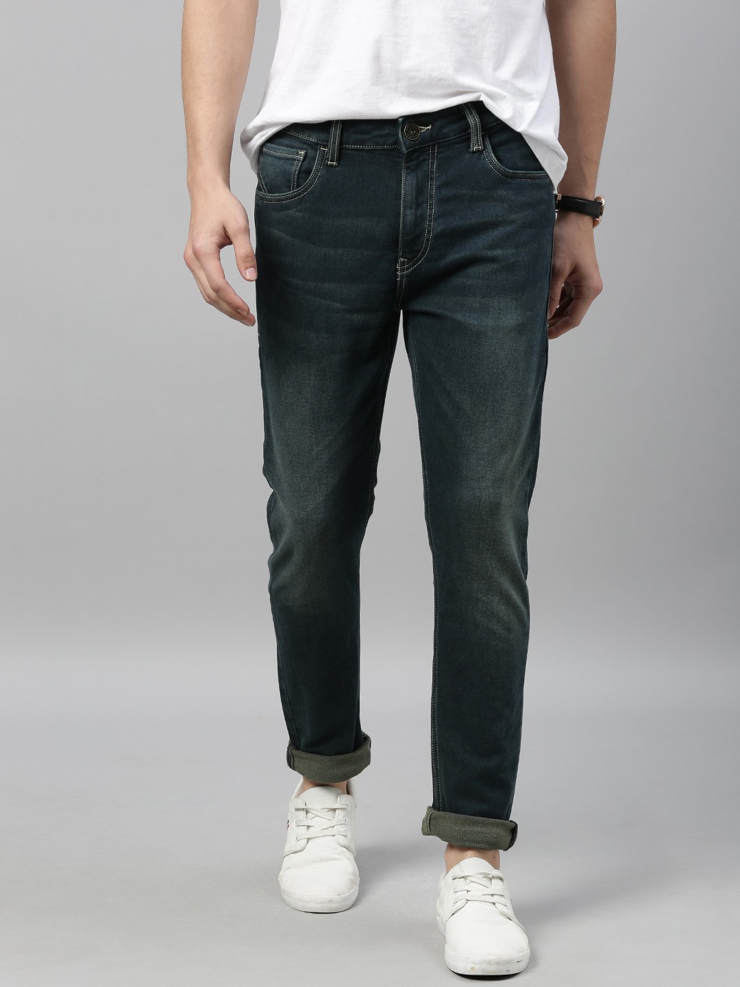 

Mast & Harbour Men Blue Skinny Fit Mid-Rise Clean Look Stretchable Jeans