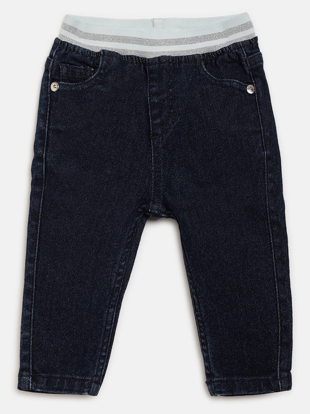 

United Colors of Benetton Girls Navy Solid Jeggings, Navy blue