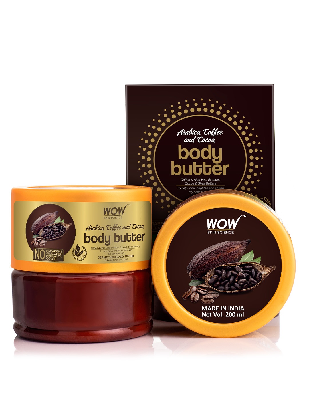 

WOW SKIN SCIENCE Arabica Coffee and Cocoa Body Butter 200 ml, Brown