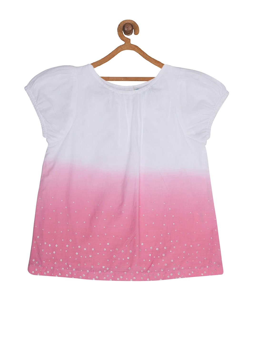 

Miyo Girls White Colourblocked Pure Cotton Top