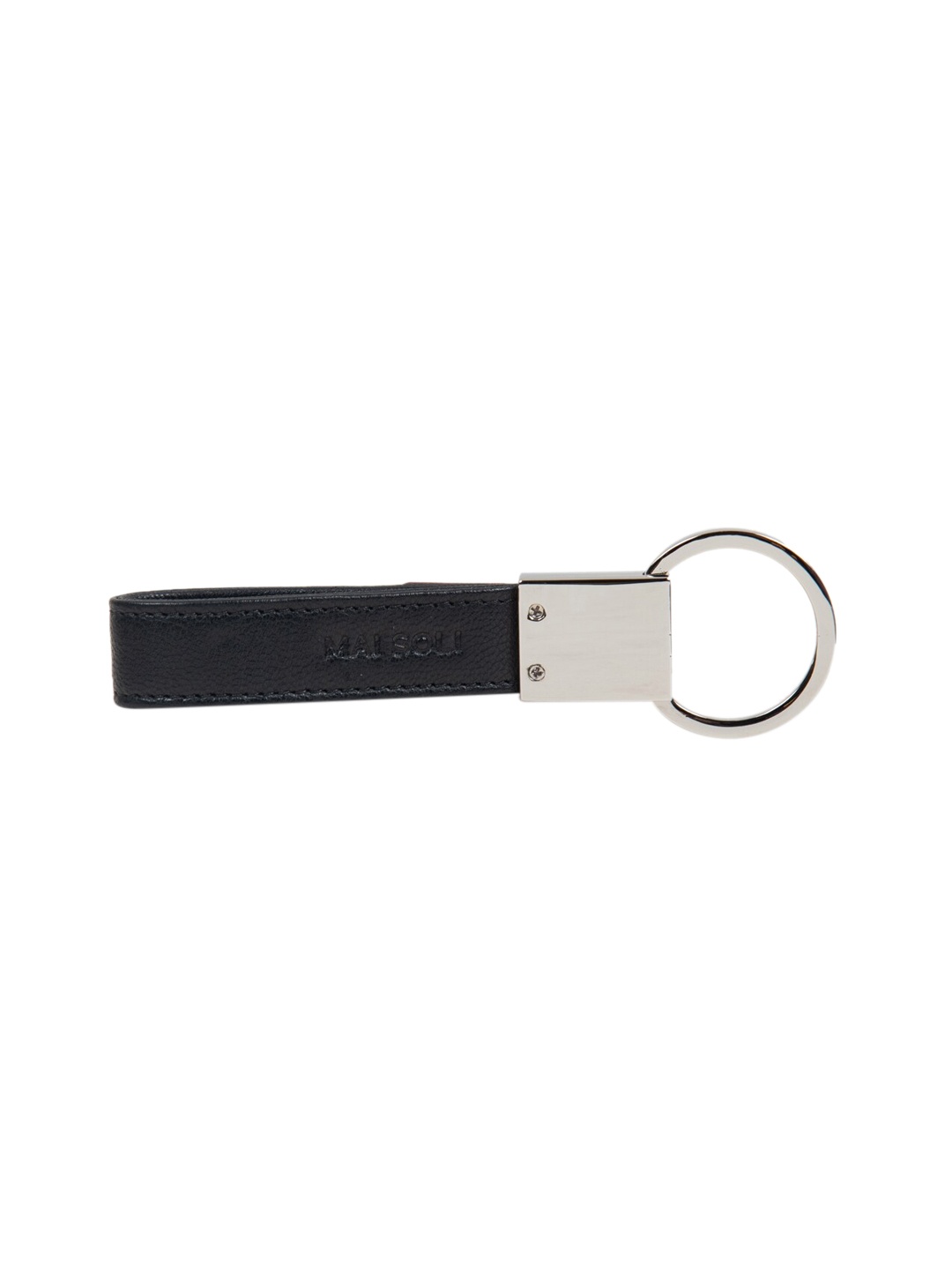 

MAI SOLI Unisex Black Solid Leather Key Chain