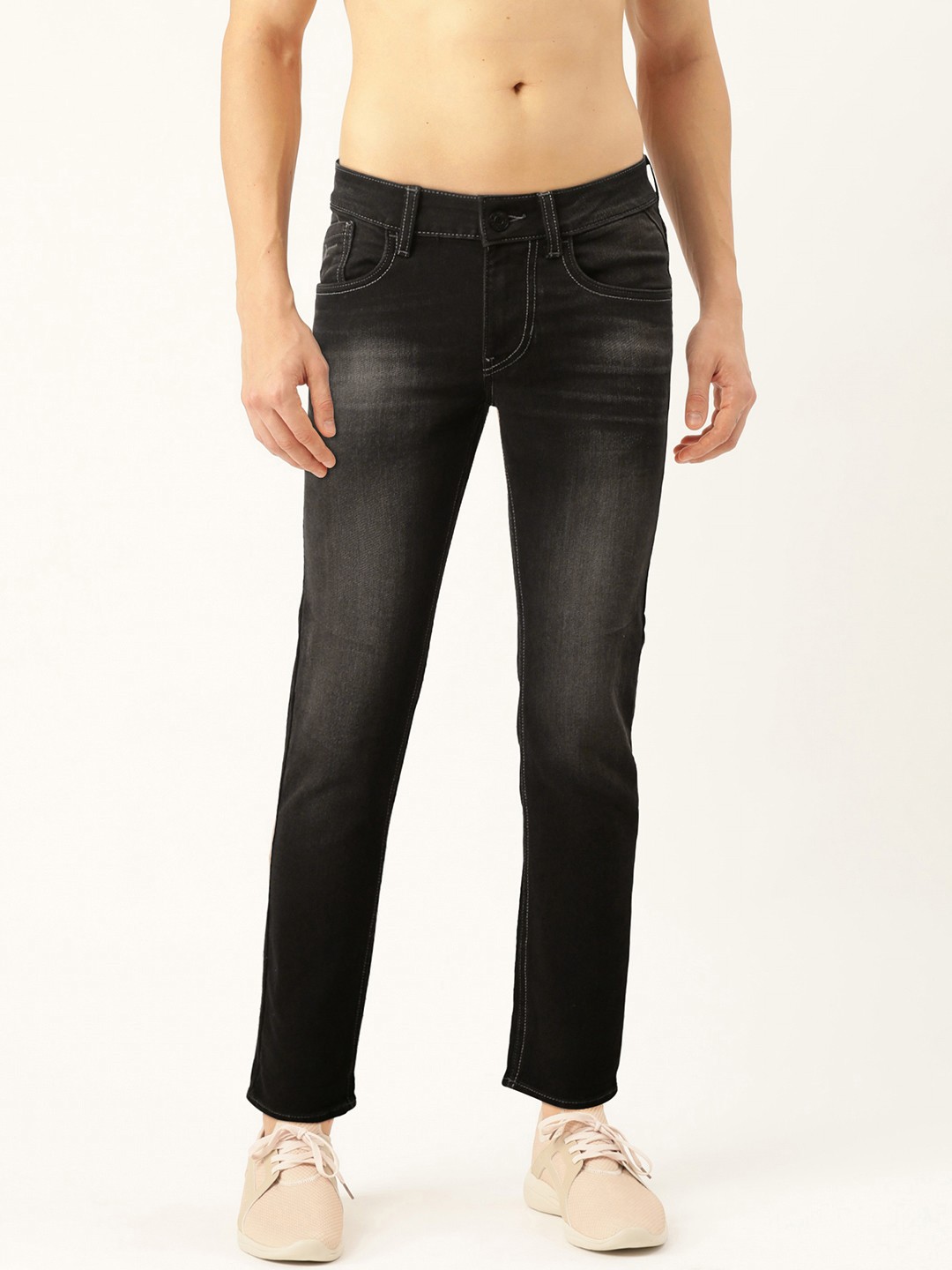 

Flying Machine Men Charcoal Grey Skinny Fit Low-Rise Clean Look Stretchable Jeans