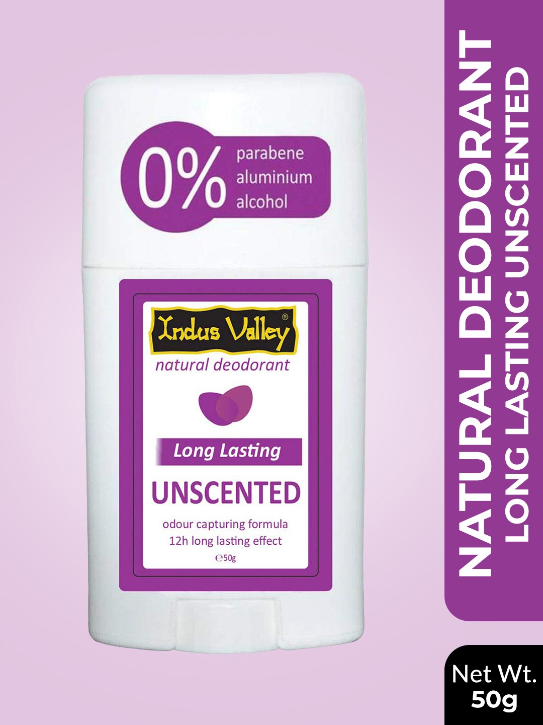 

Indus Valley Unisex Natural Unscented Roll On Deodorant - 50 g, White