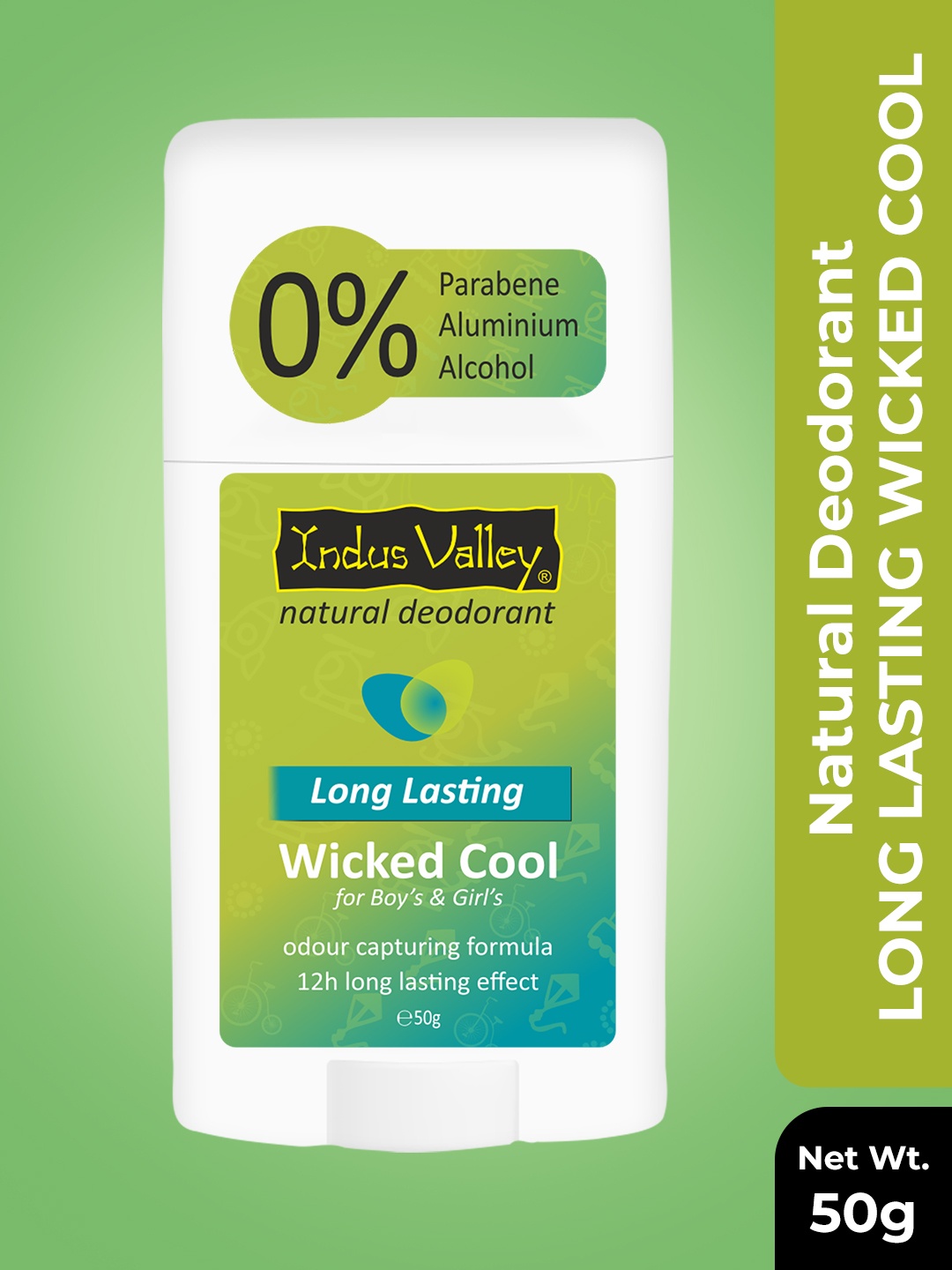 

Indus Valley Unisex Wicked Cool Natural Deodorant - 50 g, White