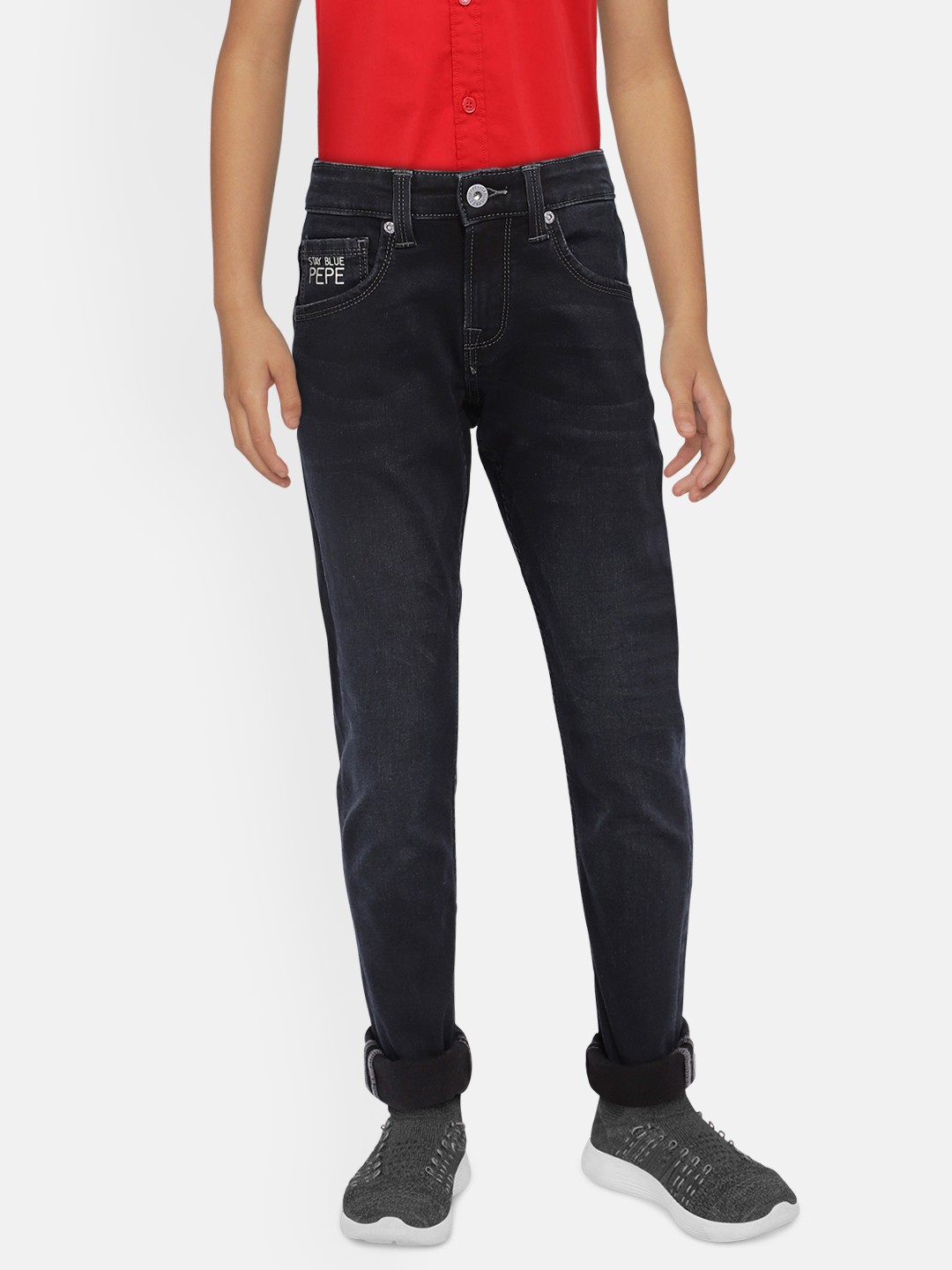 

Pepe Jeans Boys Black Slim Fit PABLO IP Clean Look Jeans
