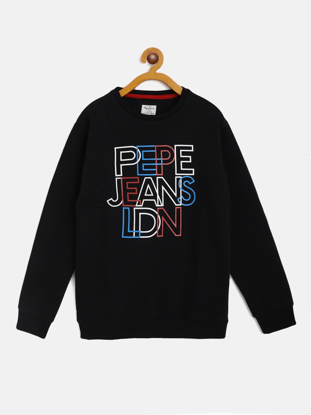 

Pepe Jeans Boys Black & White Brand Logo Print Sweatshirt