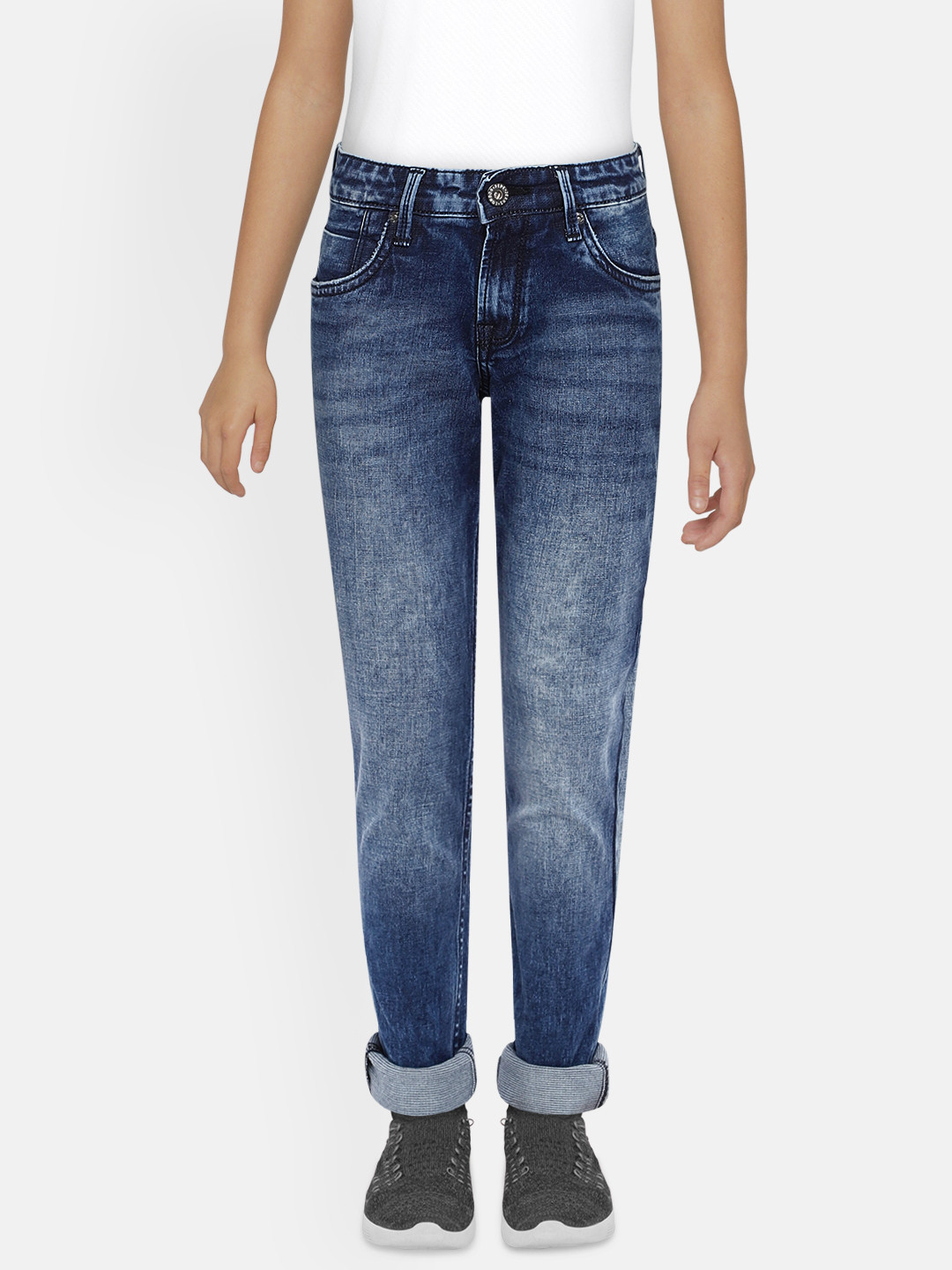 

Pepe Jeans Boys Blue Slim Fit Mid-Rise Clean Look Stretchable Jeans