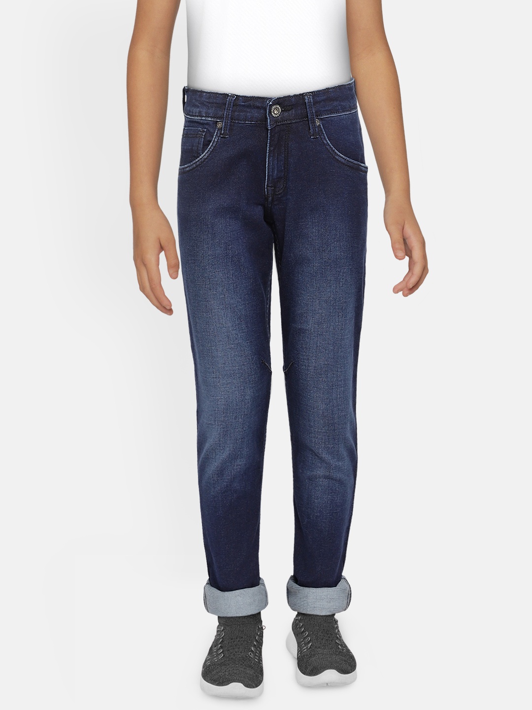

Pepe Jeans Boys Blue SNITCH IP Regular Fit Mid-Rise Clean Look Stretchable Jeans