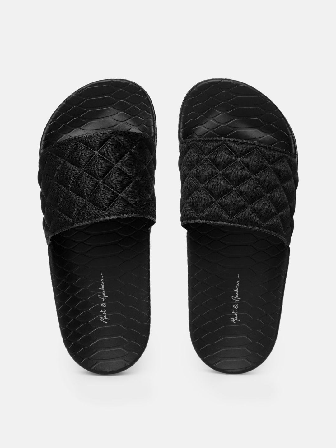 

Mast & Harbour Women Black Sliders