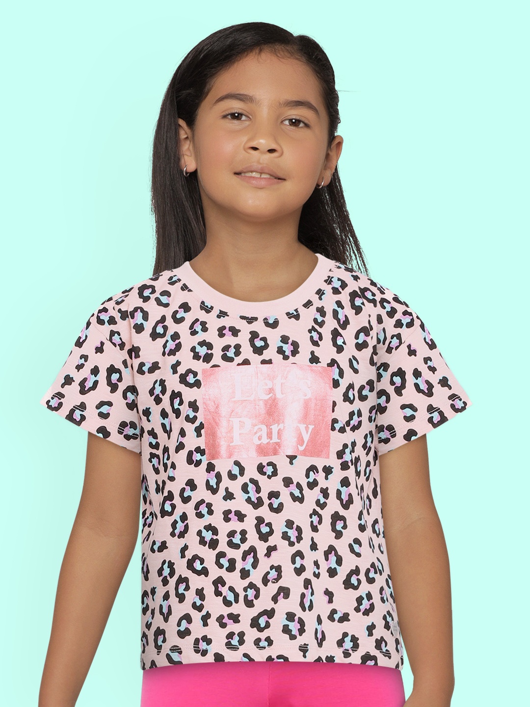 

Pepe Jeans Girls Pink Printed Round Neck T-shirt