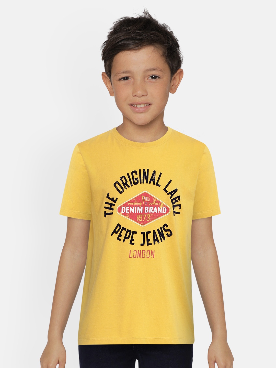 

Pepe Jeans Boys Yellow Printed Round Neck T-shirt