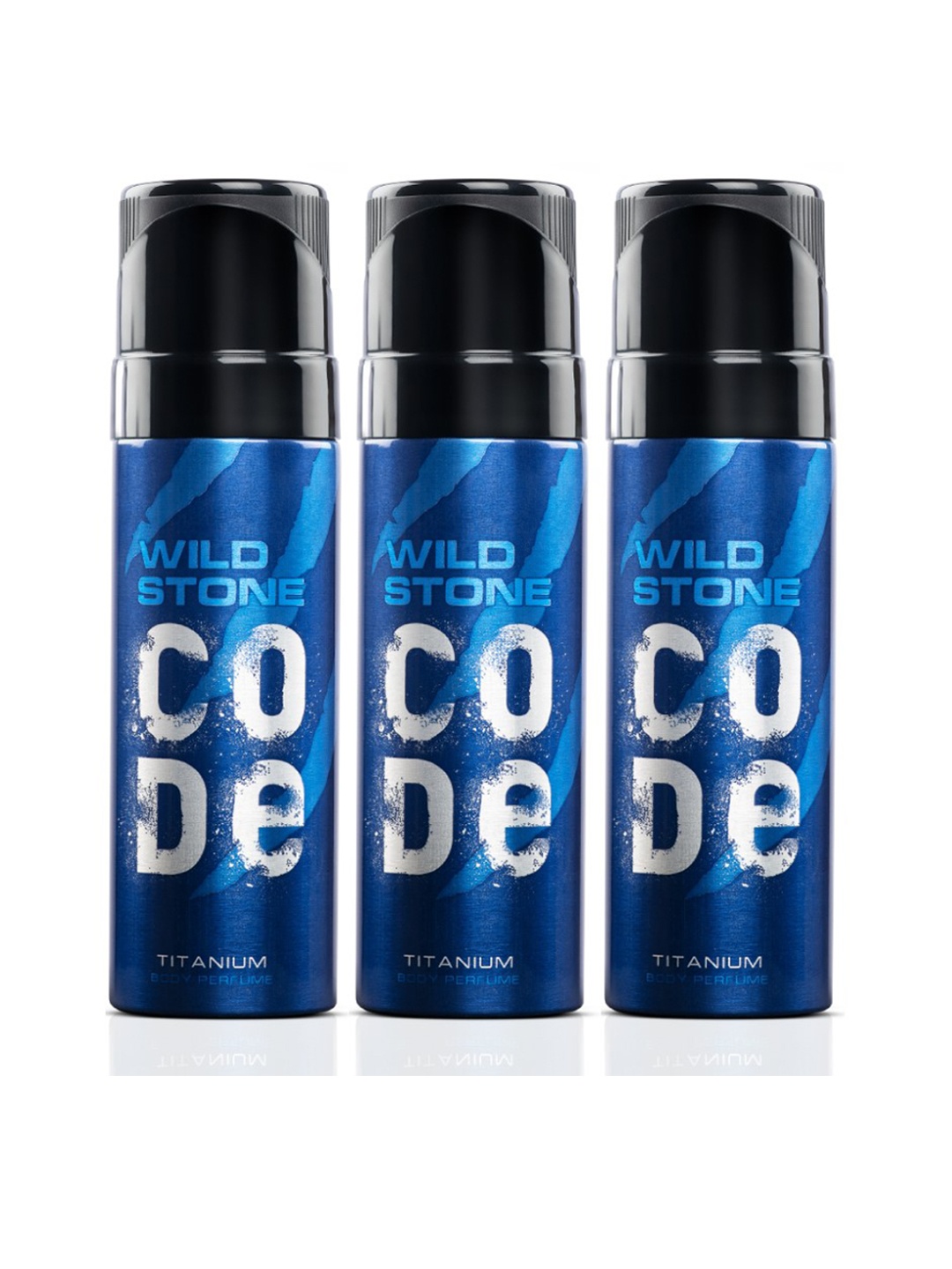 

Wild stone Men Set of 3 Code Titanium Perfume Body Spray, Blue