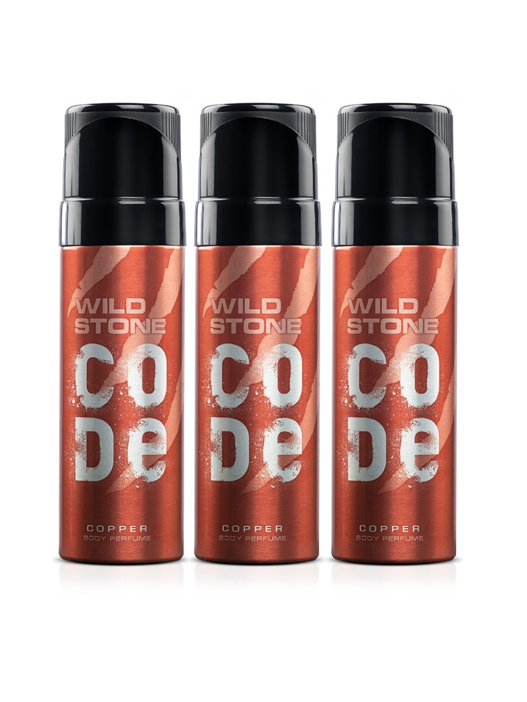 

Wild stone Men Set of 3 Code Copper Perfume Body Spray, Red