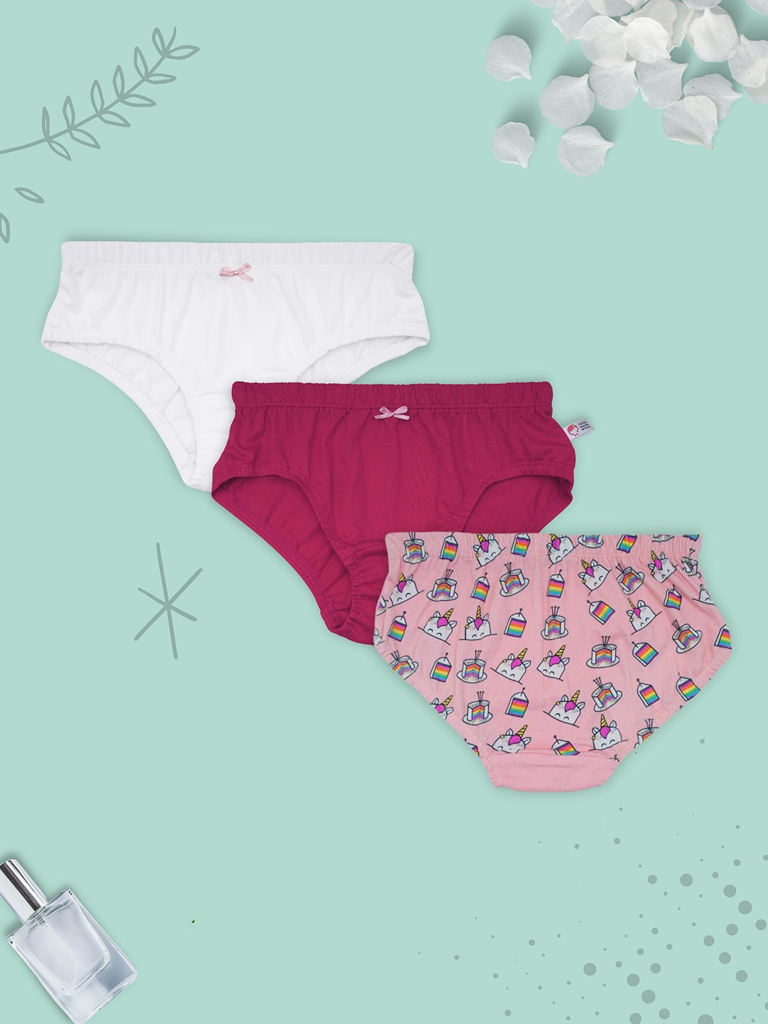 

DChica Girls Pack Of 3 Basic Briefs DCPNSE6260, White