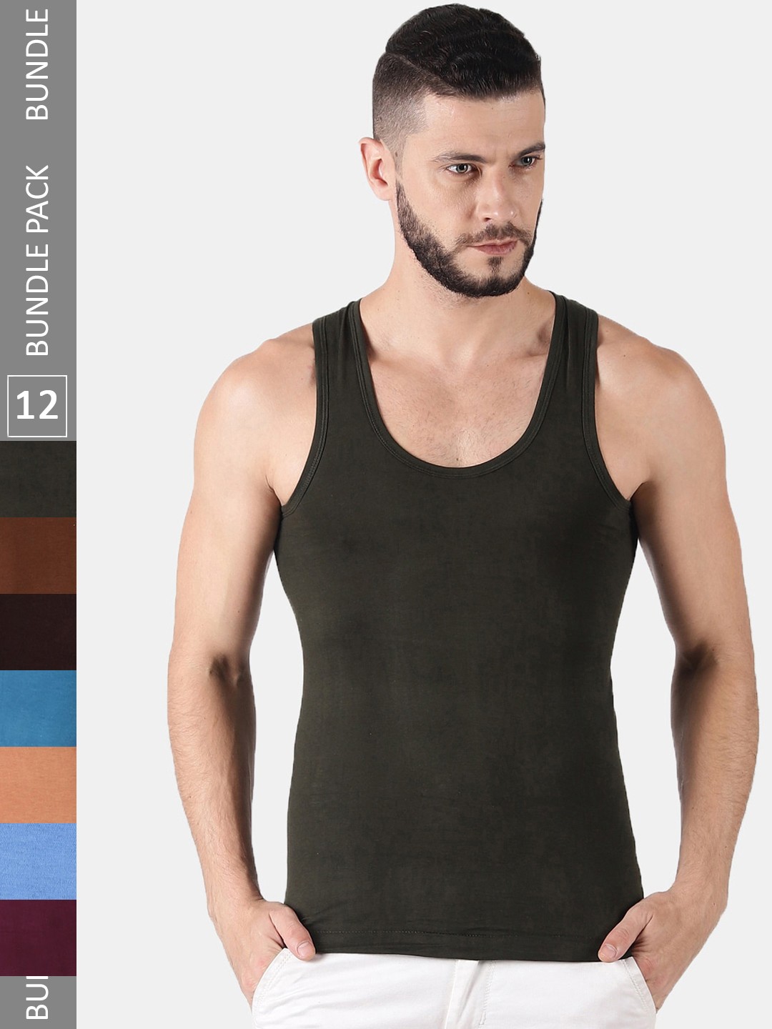 

Dollar Lehar Men Pack Of 12 Assorted Innerwear Vest MLHVE-01-PO12-ASST