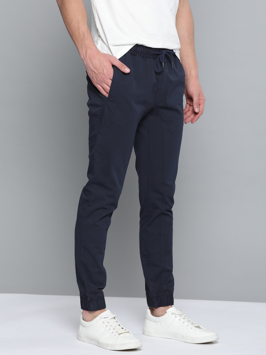 

Mast & Harbour Men Navy Blue Regular Fit Solid RegularJoggers