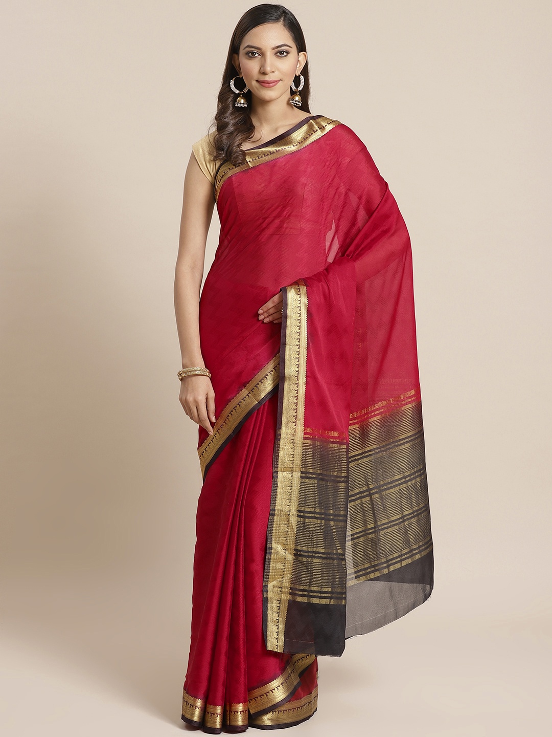 

KALINI Maroon Woven Design Saree