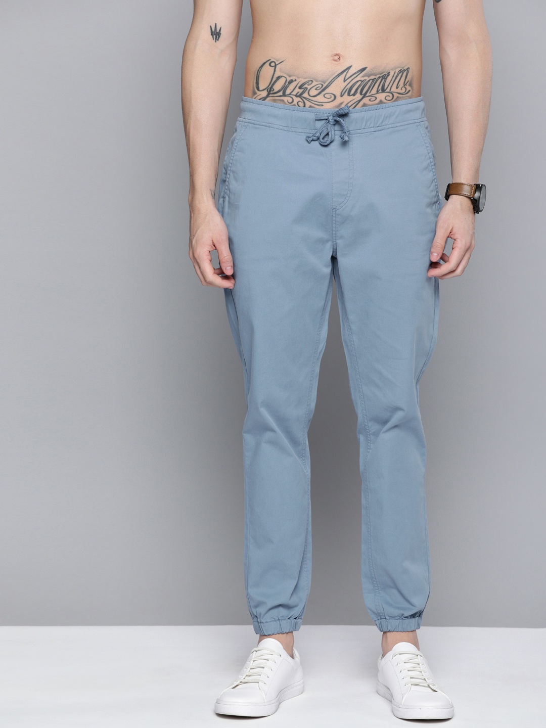 

HERE&NOW Men Blue Regular Fit Solid Joggers