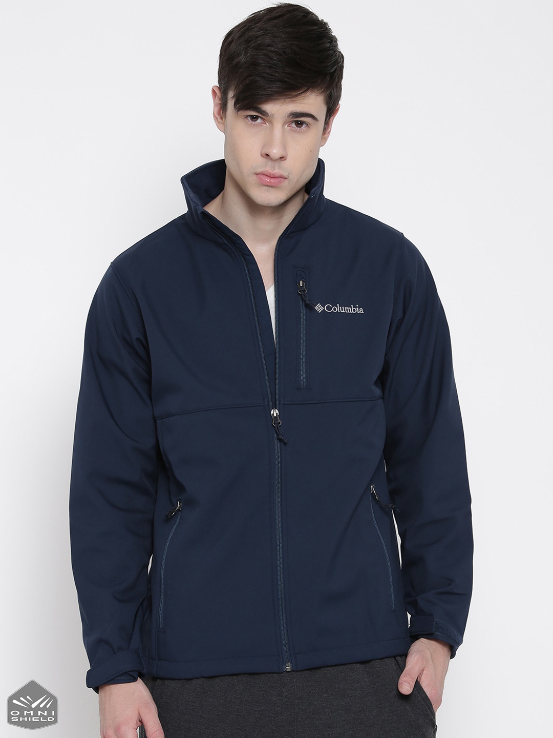 

Columbia Navy Ascender Softshell Biker Jacket, Navy blue