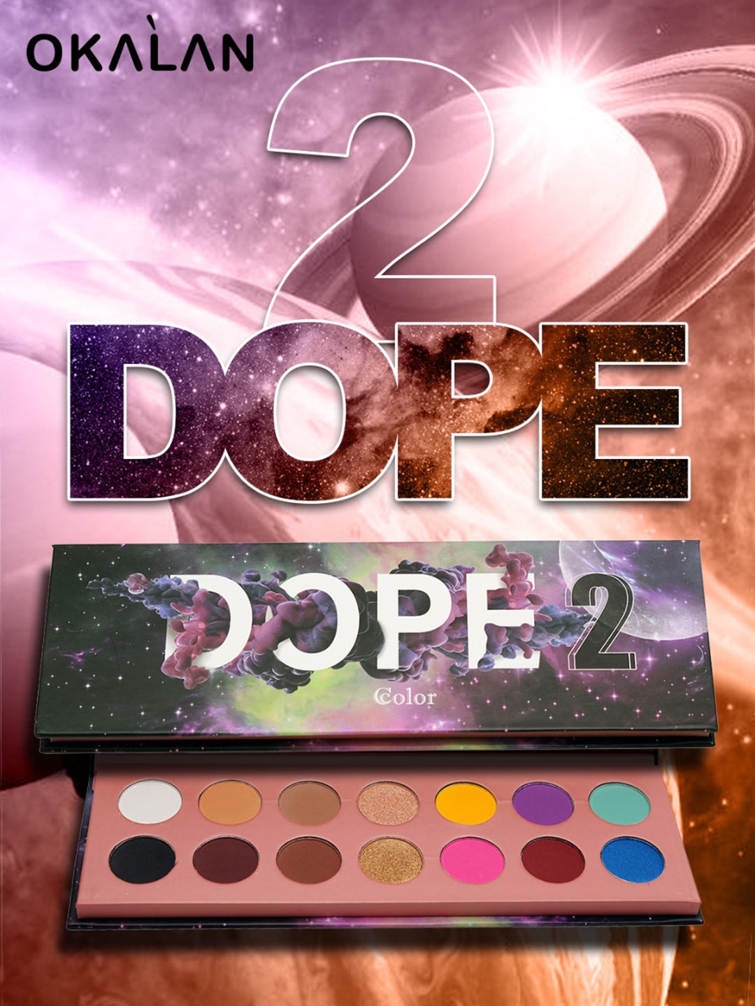 

OKALAN Eyeshadow Palette- Dope 02 15g, Multi