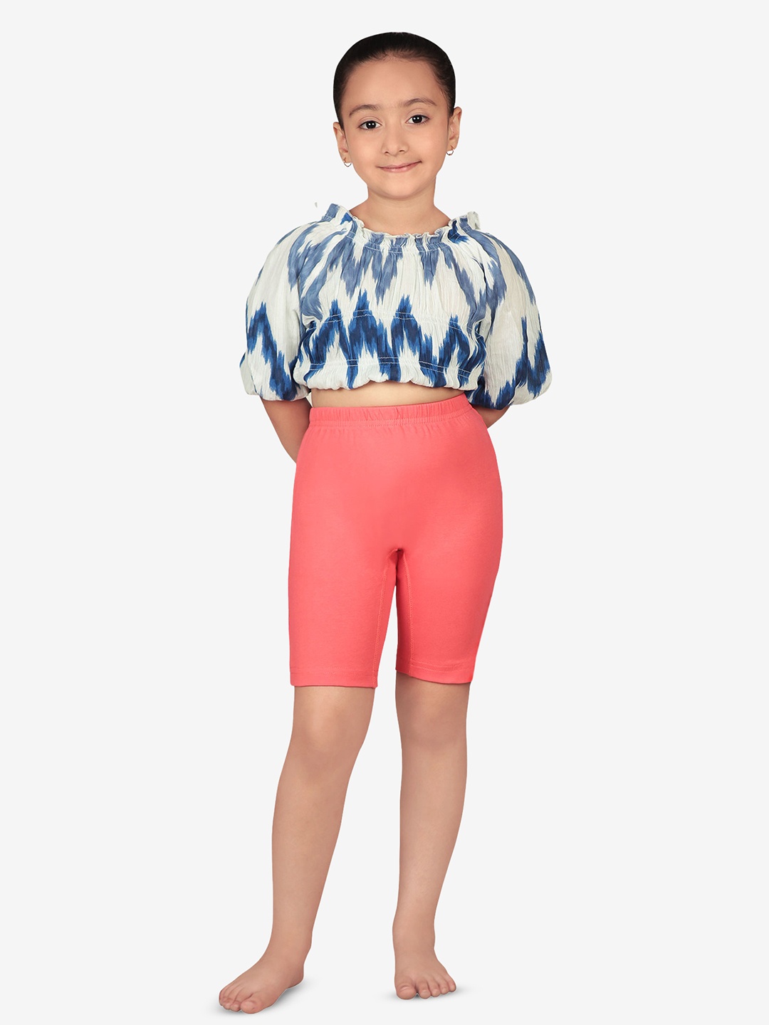

PROTEENS Girls Pink Solid Slim Fit Sports Shorts