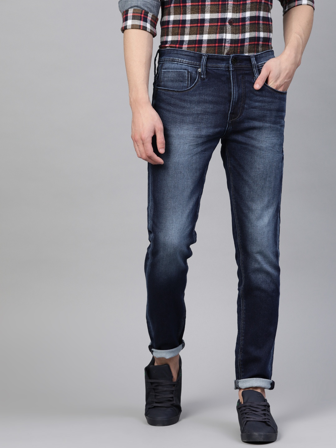 

Pepe Jeans Men Blue Super Skinny Fit Mid-Rise Clean Look Stretchable Jeans