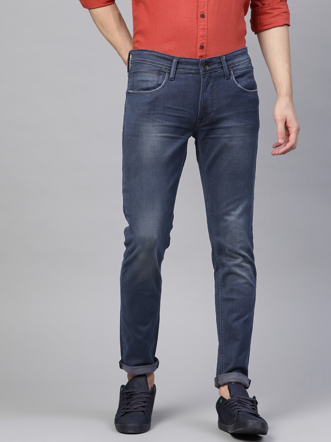 

Pepe Jeans Men Blue Slim Fit Low-Rise Clean Look Stretchable Jeans