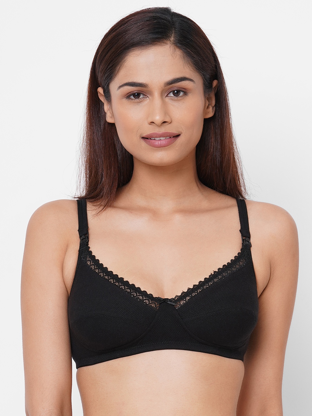 

Inner Sense Black Organic Cotton Antimicrobial Non-Wired Non Padded Nursing Sustainable Bra IMB002B