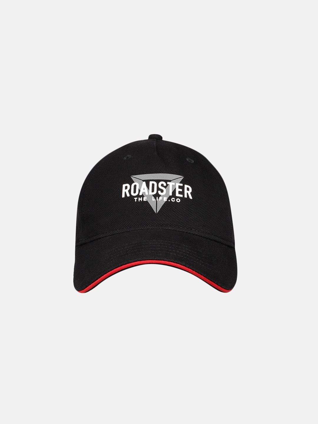 Roadster Unisex Black Printed Baseball Cap