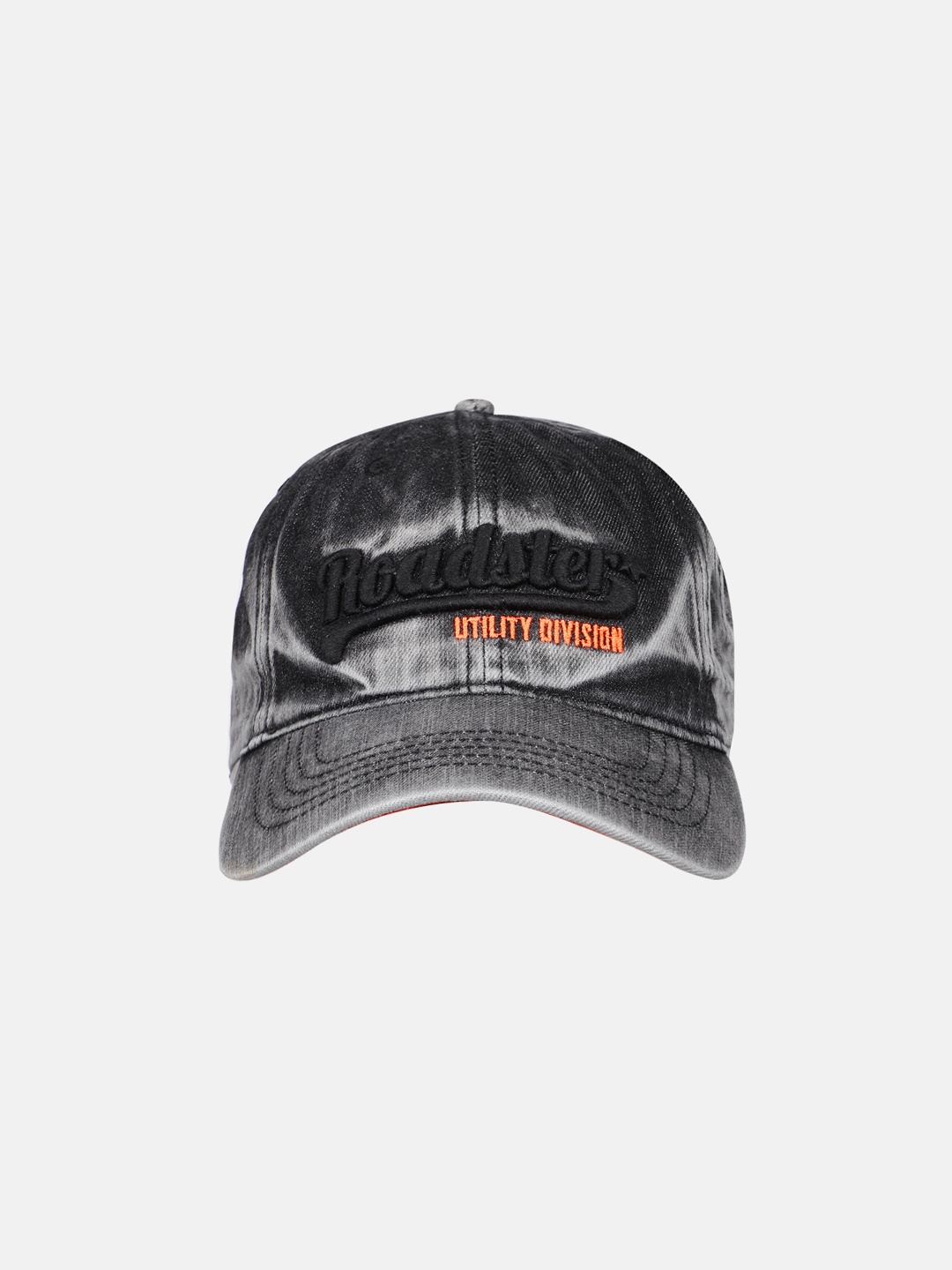 Roadster Unisex Black Embroidered Baseball Cap