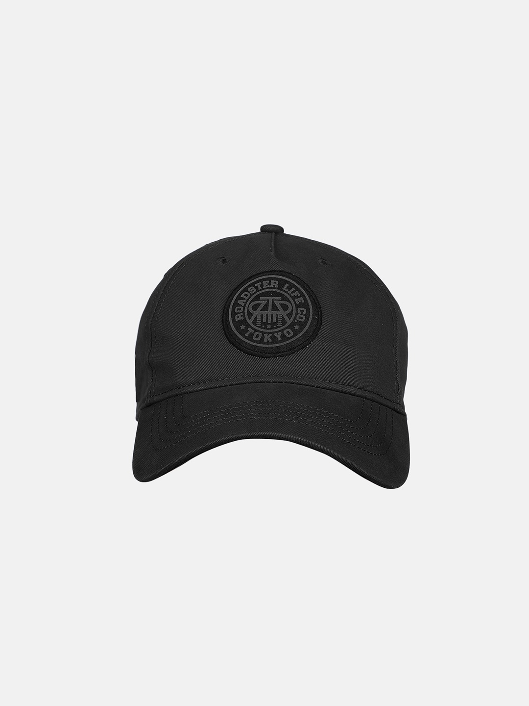 Roadster Unisex Black Printed Baseball Cap