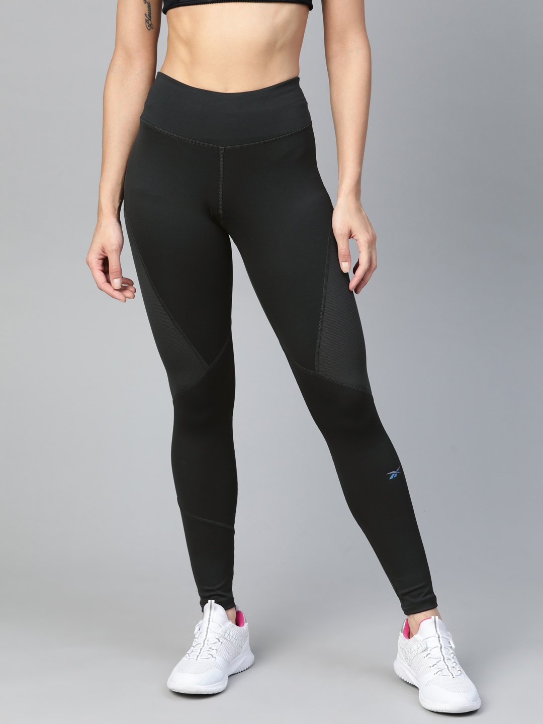 

Reebok Women Black Solid Running OSR Tights