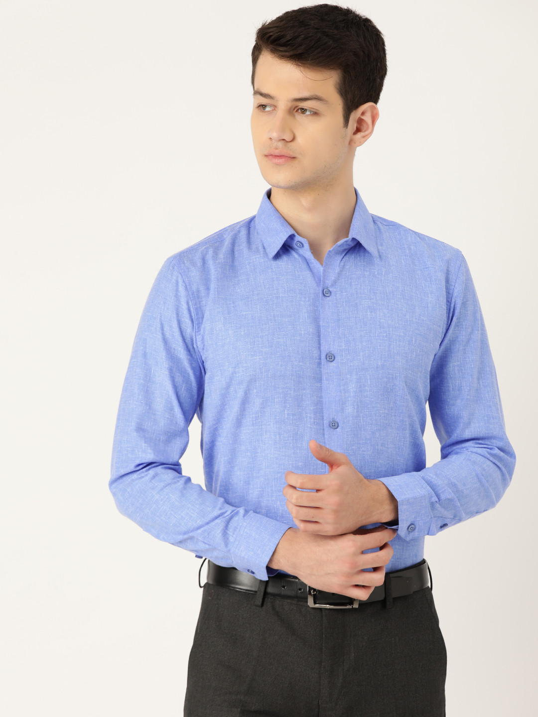 

SOJANYA Men Blue Classic Regular Fit Solid Formal Shirt