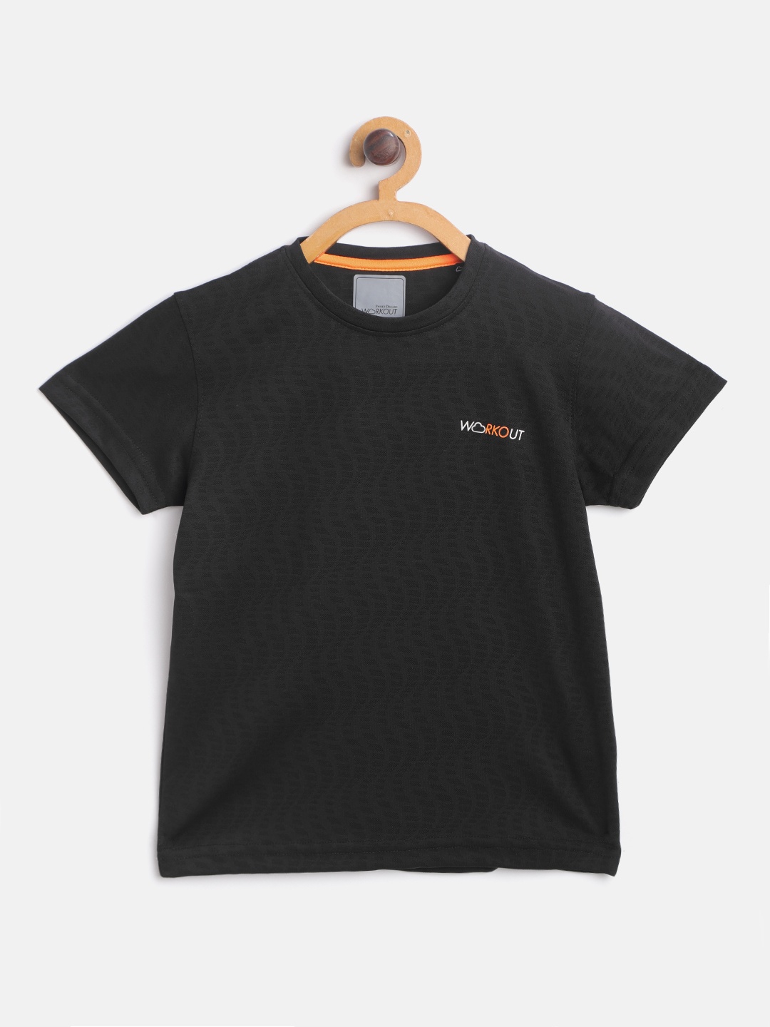

Sweet Dreams Boys Black Self Design Round Neck Workout T-shirt