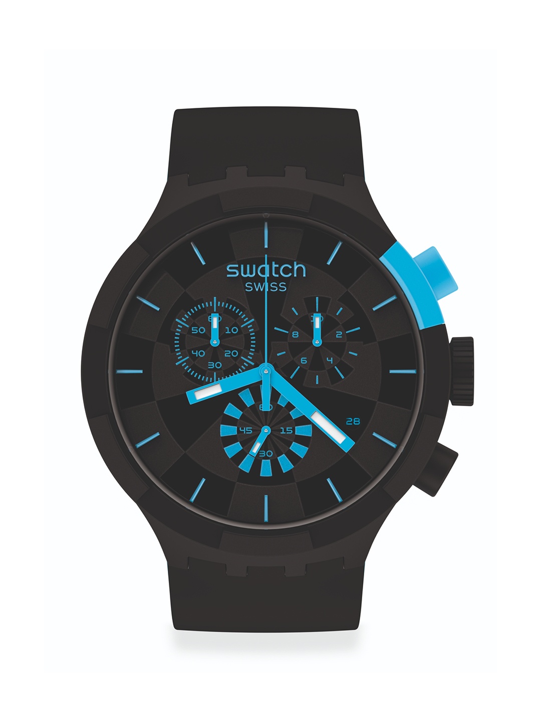 

Swatch Unisex Black Water Resistant Analogue Watch SB02B401