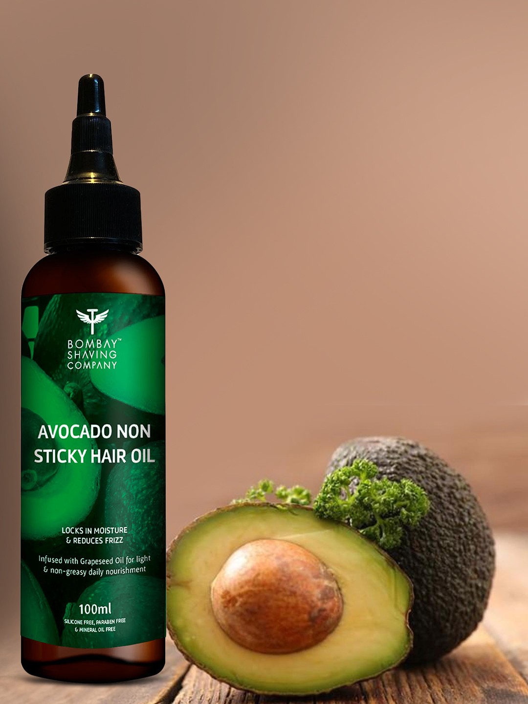 

Bombay Shaving Company Unisex Avocado Non-Sticky Hair Oil - 100 ml, Black