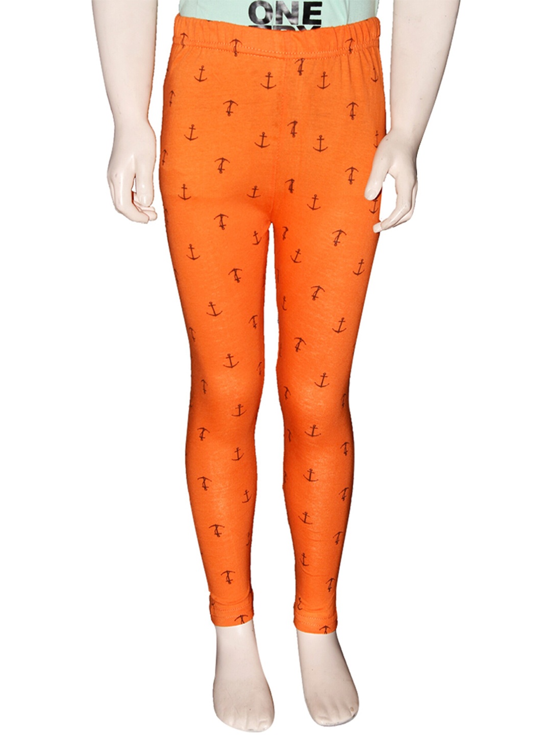 

Fasha Girls Orange & Black Printed Leggings