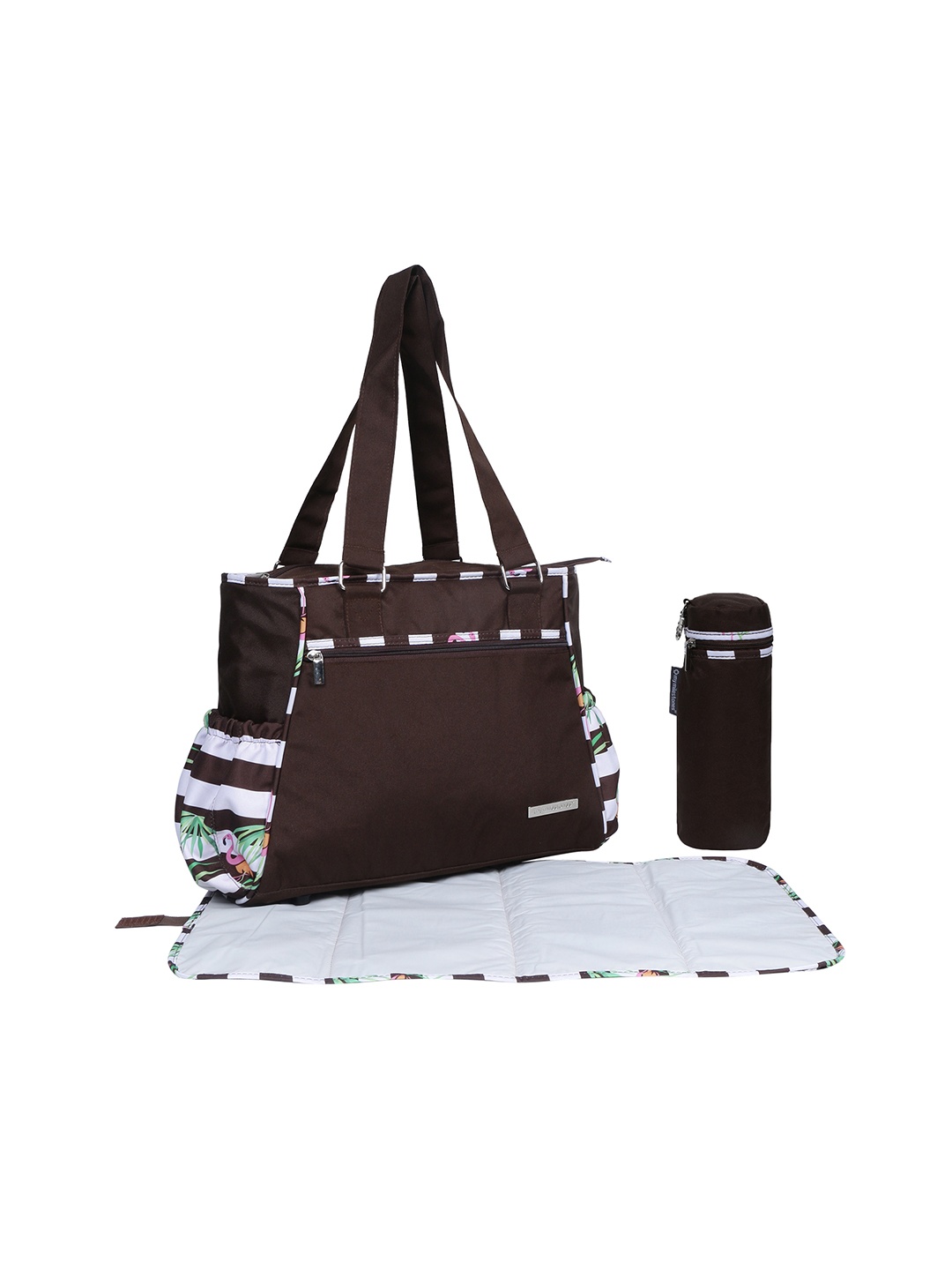 

My Milestones Brown Diaper Bag with Changing Pad