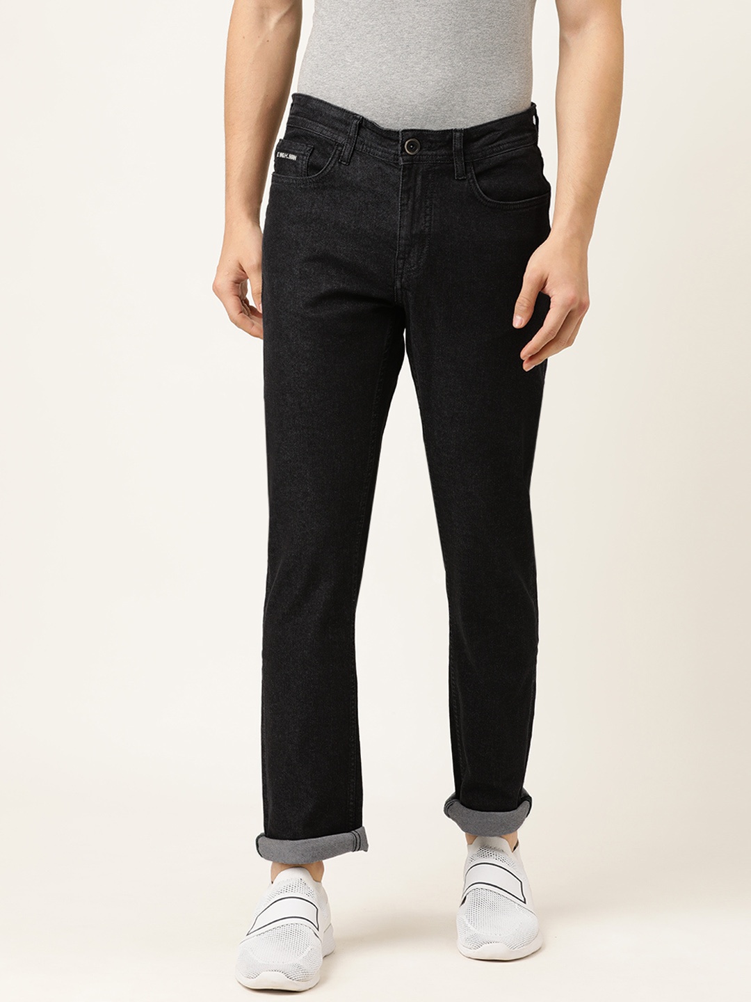

Being Human Men Black Regular Fit Mid-Rise Clean Look Stretchable Jeans