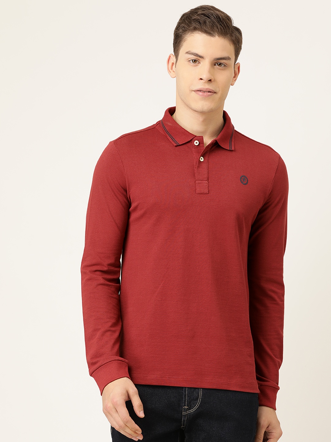 

Being Human Men Red Solid Polo Collar T-shirt