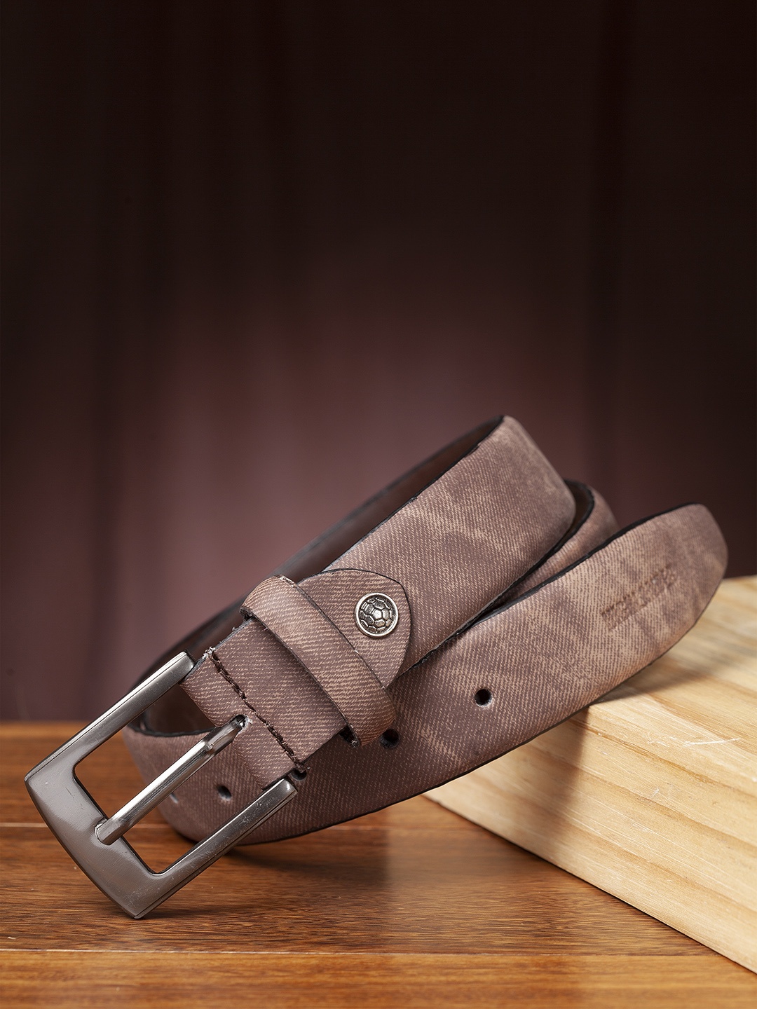 

HIGHLANDER Men Brown Solid Belt With Faded Effect