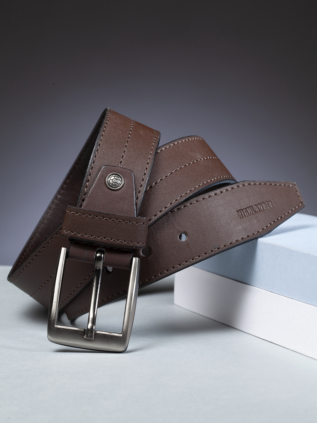 

HIGHLANDER Men Coffee Brown Solid Belt