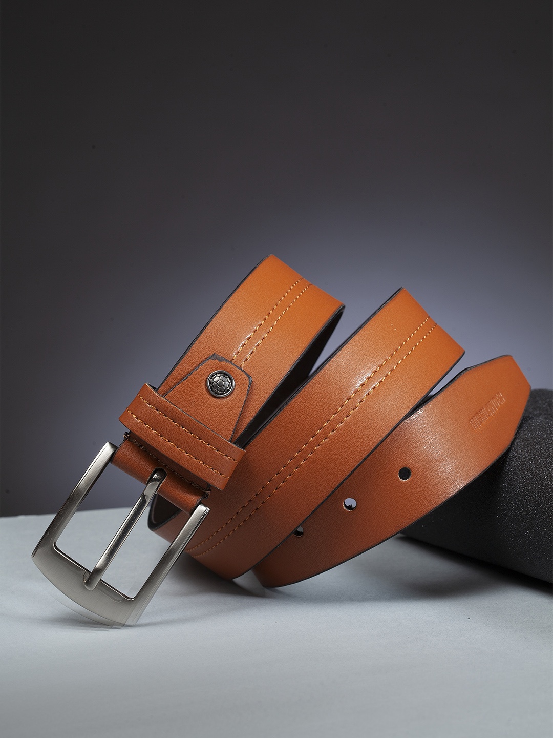 

HIGHLANDER Men Tan Brown Solid Belt