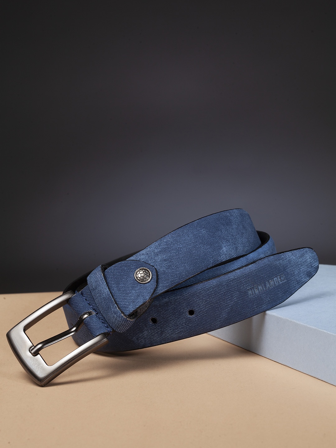 

HIGHLANDER Men Blue Solid Belt with Denim Effect