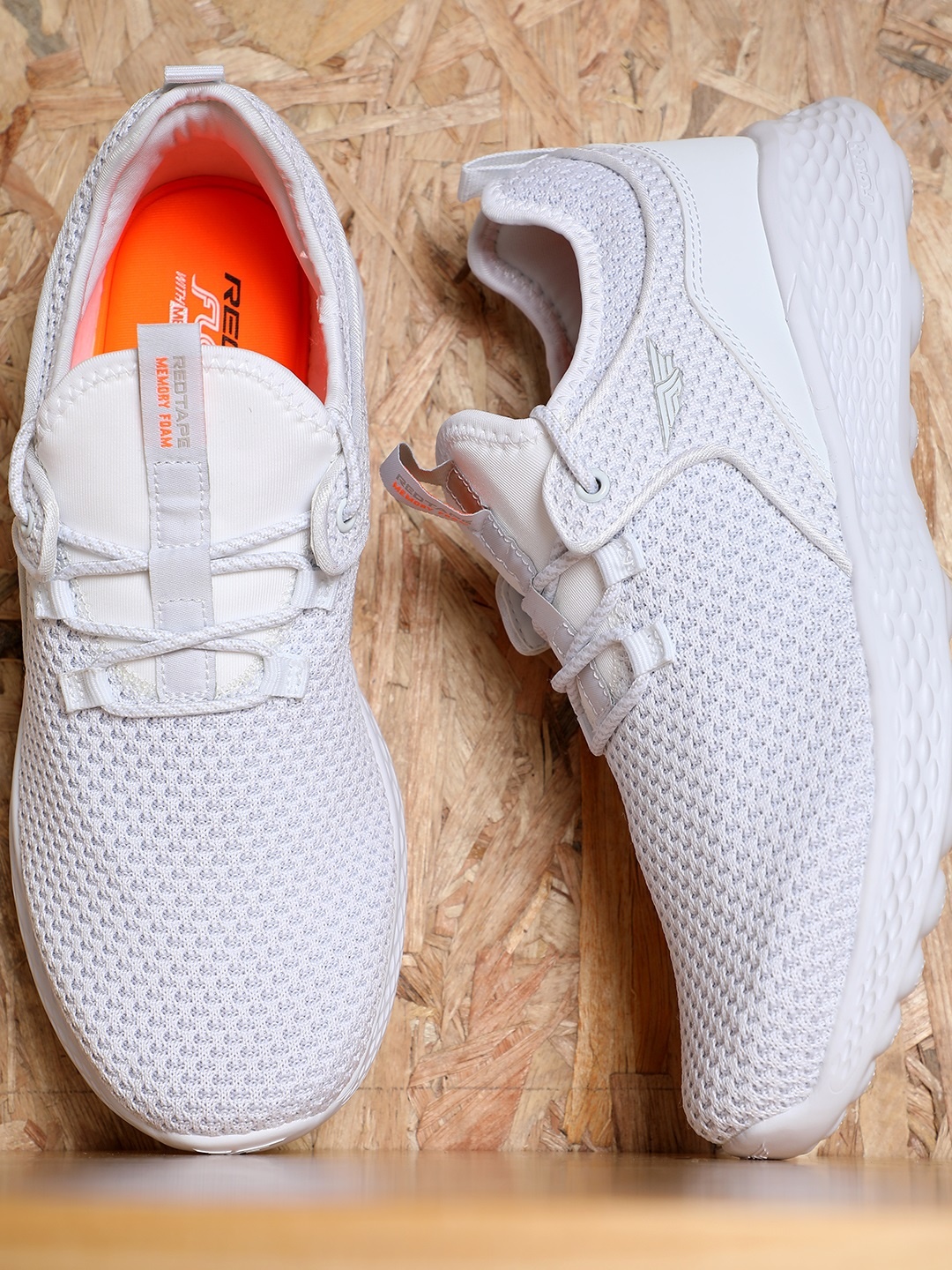 

Red Tape Men White Mesh Walking Shoes