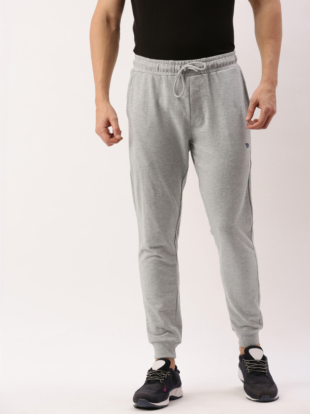 

Flying Machine Men Grey Melange Solid Joggers
