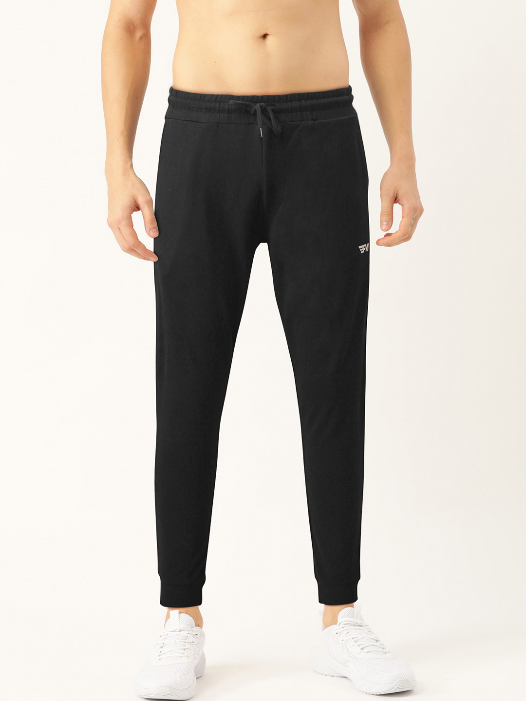 

Flying Machine Men Black Solid Joggers