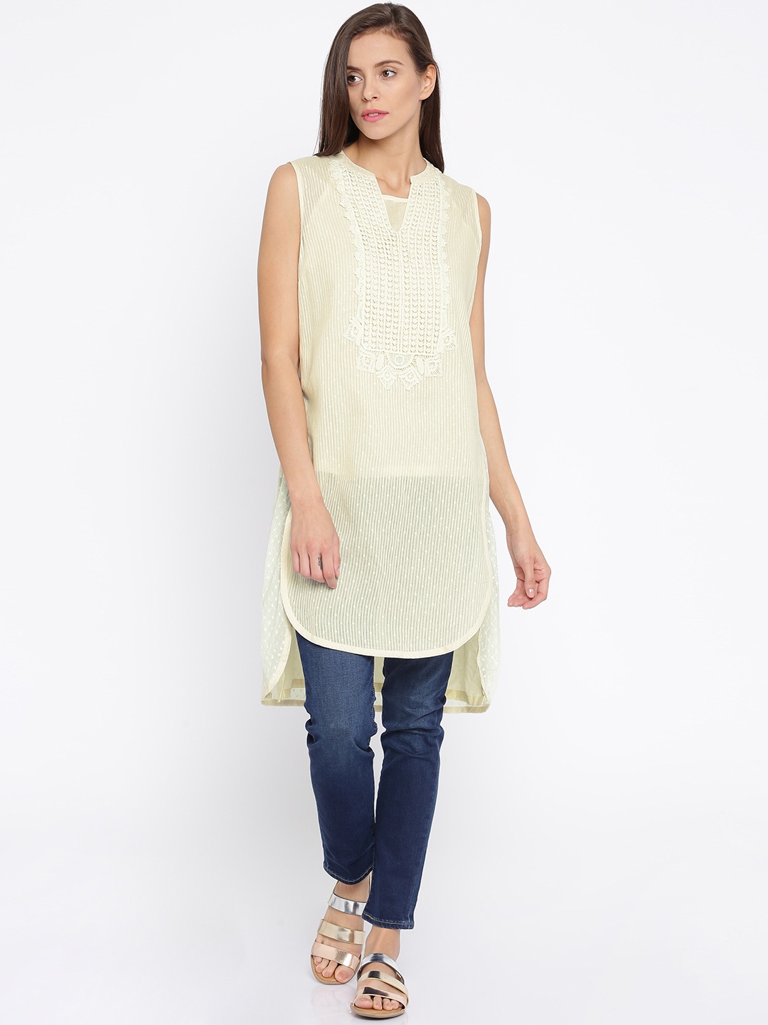 

BIBA Cream Kurta