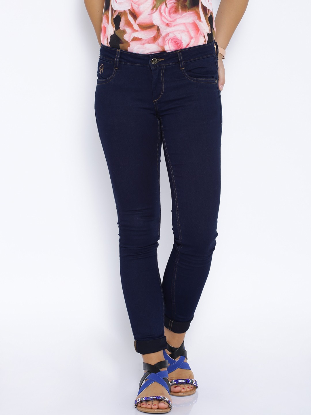 

Flying Machine Navy Super Skinny Twiggy Fit Stretchable Jeans, Navy blue